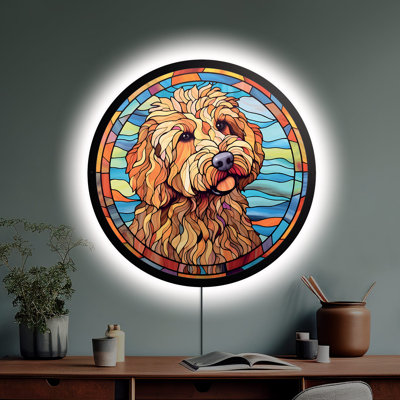 Enseigne néon dorée sur mesure aspect vitrail doré | Enseigne néon | Enseigne lumineuse néon à DEL