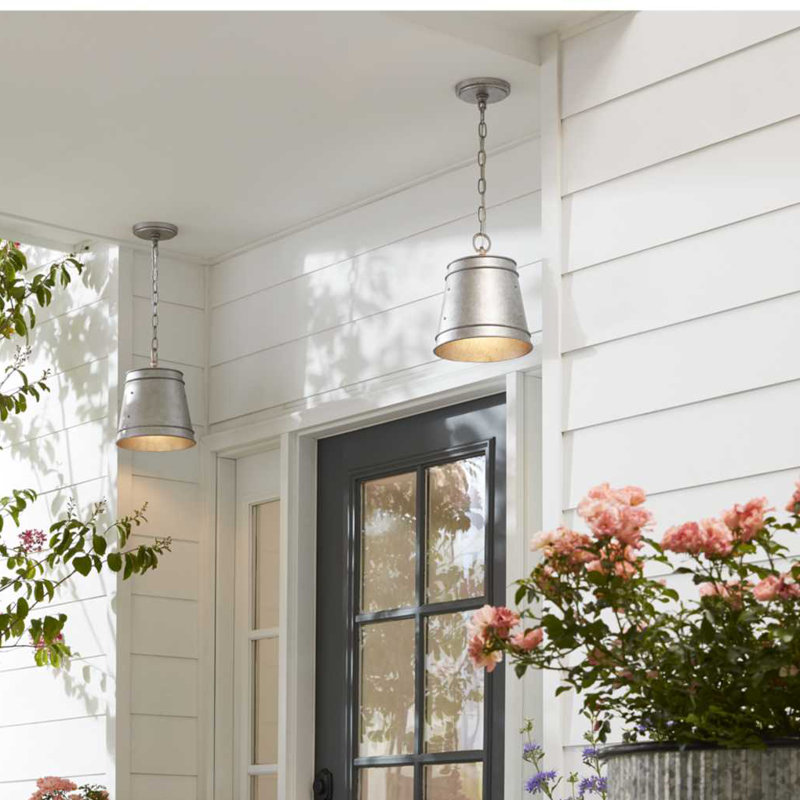 Luminaire suspendu d'extérieur 1 lumière H 11,13 po Hodges