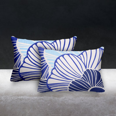 Polyester/Polyester Blend Lumbar Rectangular Indoor/Outdoor Pillow Cover & Insert