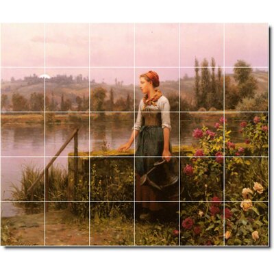 36"" x 30"" Ceramic Painting Decorative Mural Tile 6"" x 6 -  Picture-Tiles.com, W05060-M