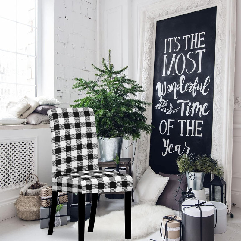 Dining Chair Covers Navy Blue Buffalo Check Chair Buffalo Plaid