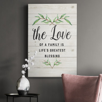 Toile tendue avec châssis Love Of A Family - prête à être accrochée