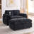 Double Sofa Recliner with Manual Backrest Adjustment and USB Charging-2142871096