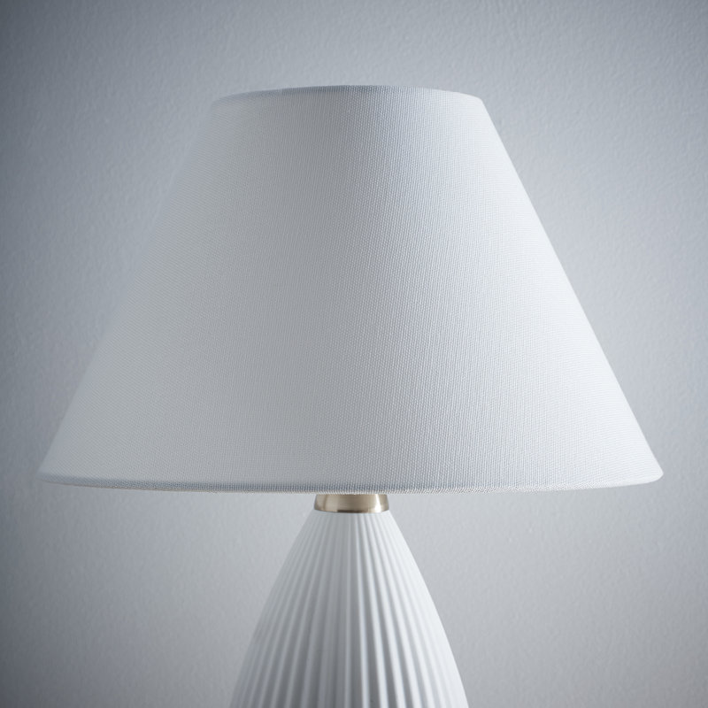 25 cm Cotton Cone Lamp Shade, White, 20cm H x 35cm W x 35cm D
