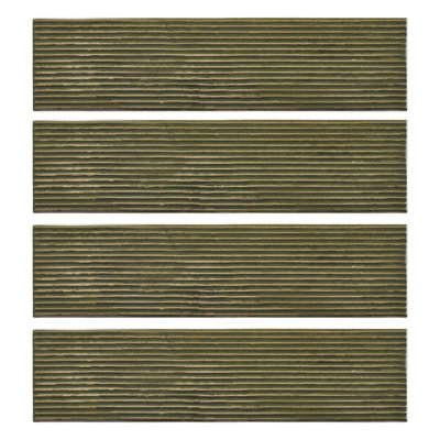 Forma 3-in. x 12-in. Textured Subway Glossy Porcelain Wall Tile