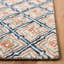 Tapis ivoire / bleu marine en laine touffeté à la main Rubalcava-1390401125