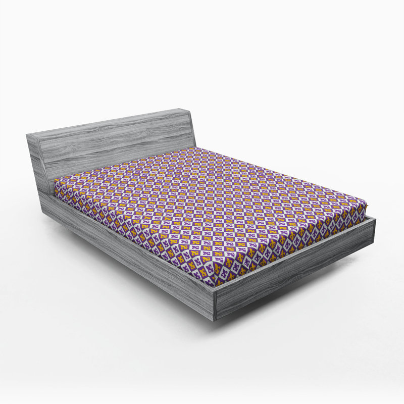 Microfiber Geometric Fitted Sheet, Full Fitted Sheet