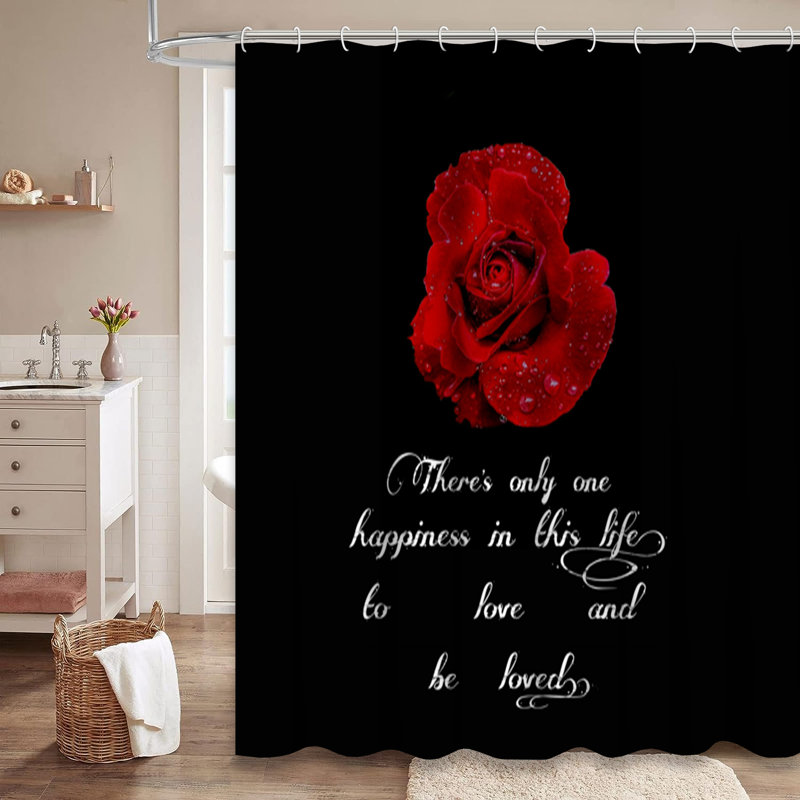 Magnifique rideau de douche avec 12 crochets, L 72 po x l 72 po