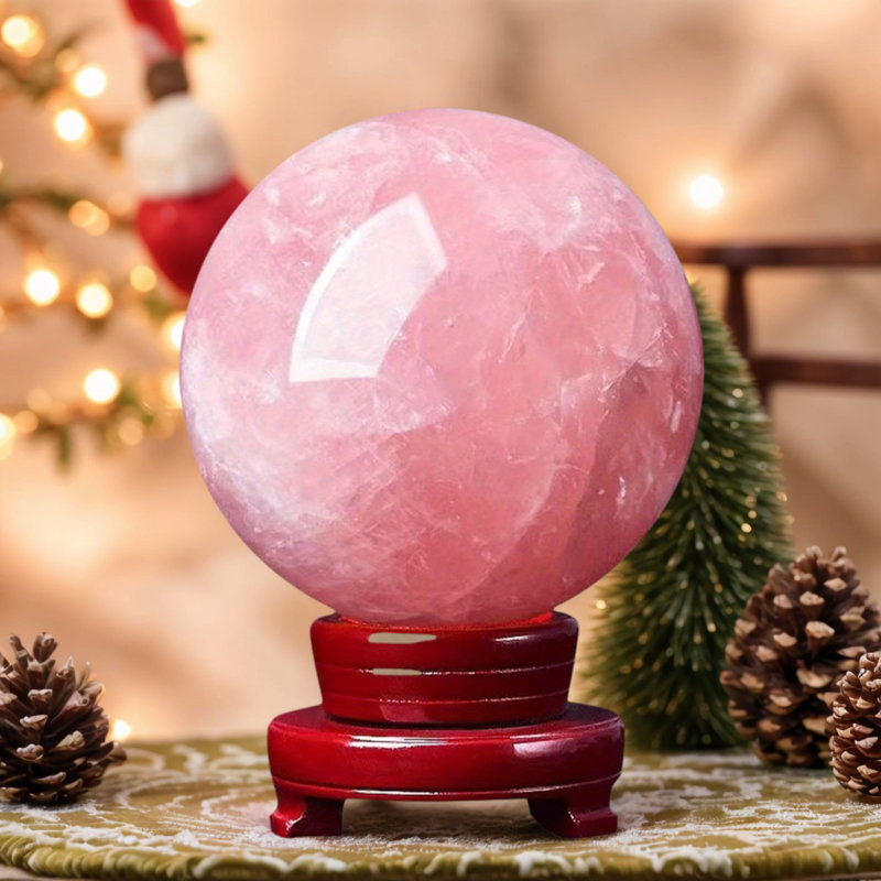 Boules de Barwick en rose naturel, 2,76 pouces à 2,95 pouces, décoration de la maison, décorations pour la maison, cadeaux des Fêtes, cadeaux de la Saint-Valentin