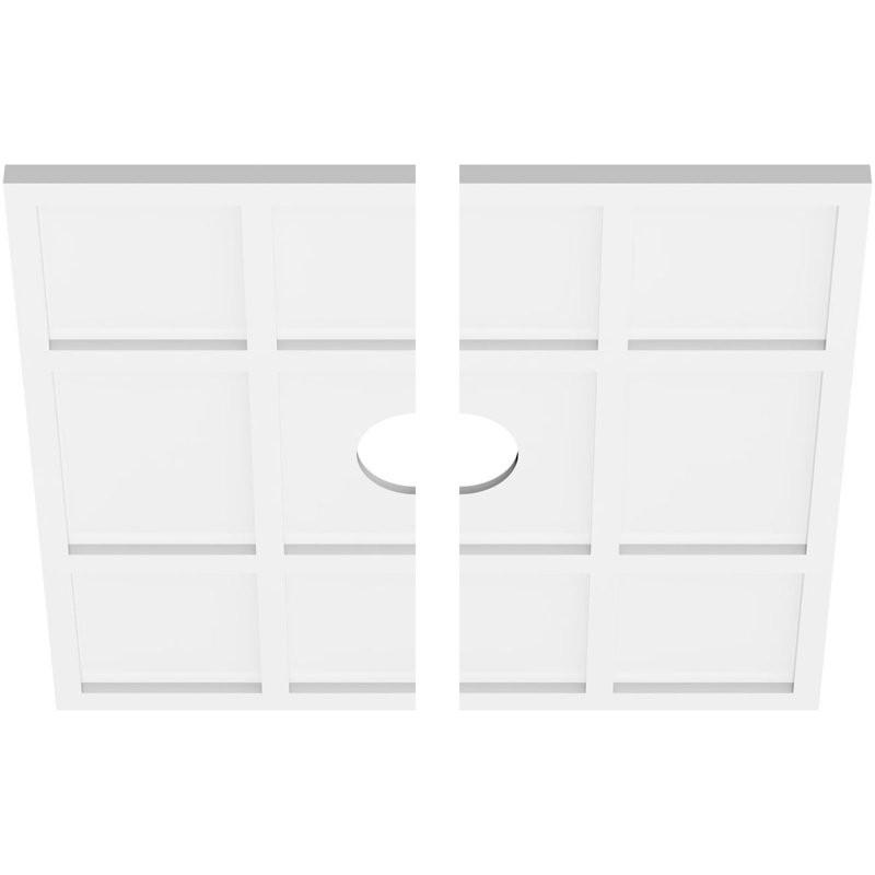 Médaillon de plafond contemporain Rubik, H 26 po x l 26 po x P 1 po