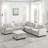 104'' Sectional Sofa With Acrylic Table Top-2142297877