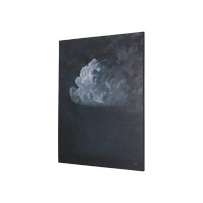 Nuage de nuit, toile texturée embellie à la main