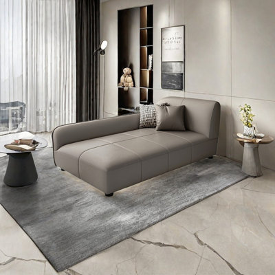 Chaise longue rembourrée en cuir rembourré en éponge Modern Minimalist