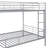 Full Over Full Metal Bunk Bed, Sliver