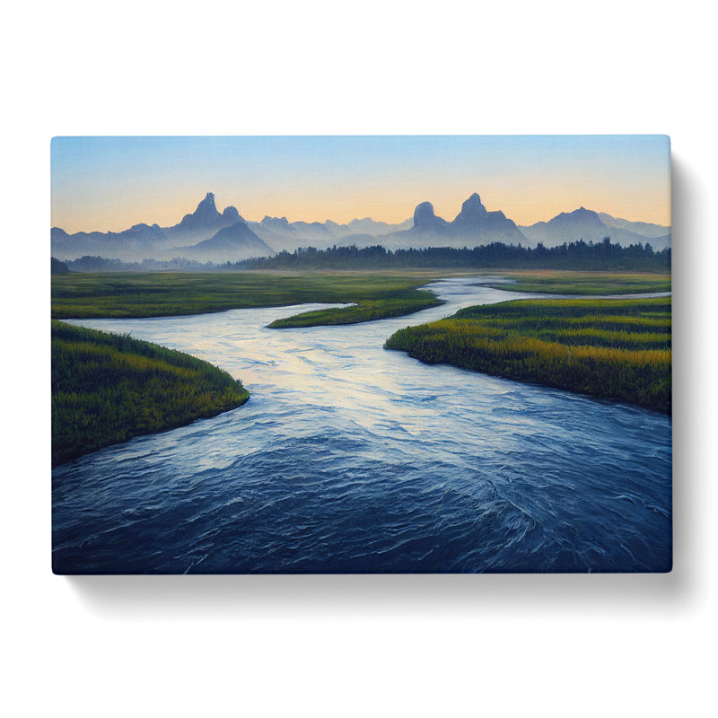 Mountain River Vol.4 - Wrapped Canvas, 50cm H x 76cm W x 3cm D