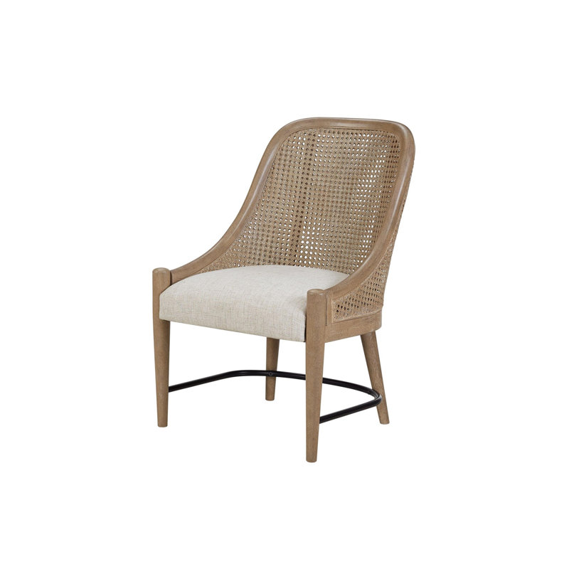 Table ronde extensible avec 4 chaises à dossier canne et porte en verre 6 pièces