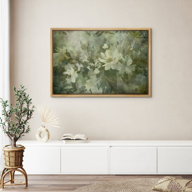 Doux vert botanique, reproduction d'art sur toile encadrée dans la chambre principale, Naturel, H 24 po x l 36 po x P 1,5 po