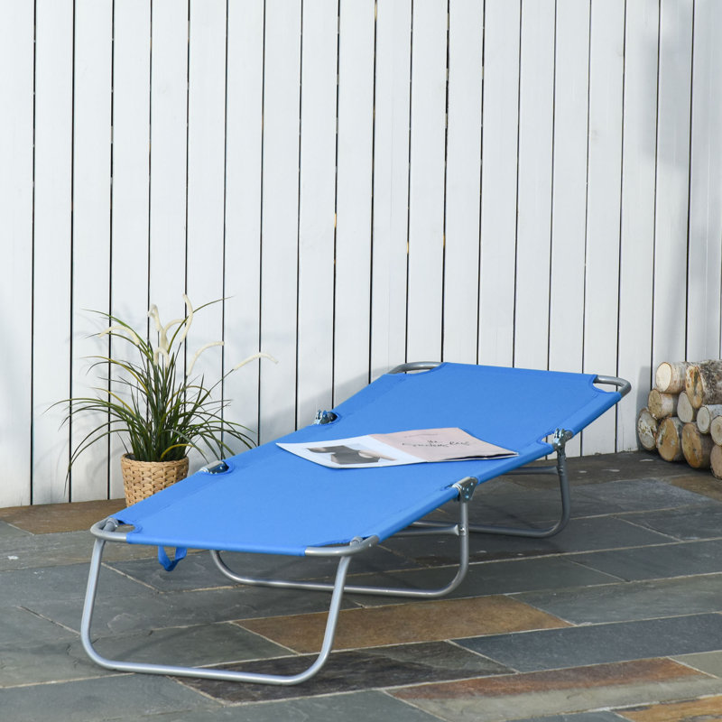 Chaise longue inclinable 70,75 po Mallon, Bleu