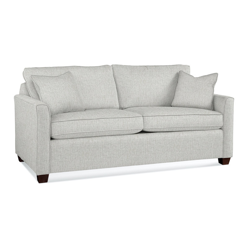 Charleston 77" Sleeper Sofa, Elite Ash 100% Polyester, Java, Gel Memory Foam