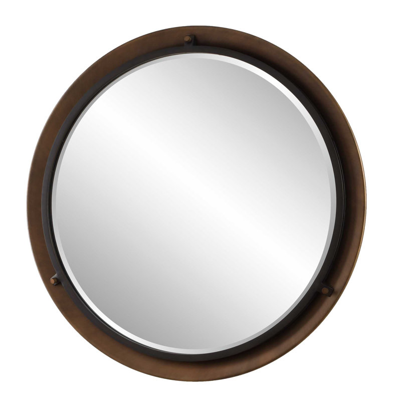  Porthole Bronze Round Mirror