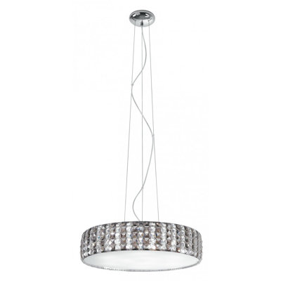 Thaddeus 9 - Light Chrome Crystal Pendant