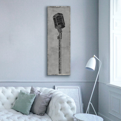' Type Mic Gray' by Michael Mullan Canvas Wall Art