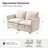 Cashin 67.5“ Modern Oversized Storage Loveseat Sofa with Extendable Foot Pedal-1542660306
