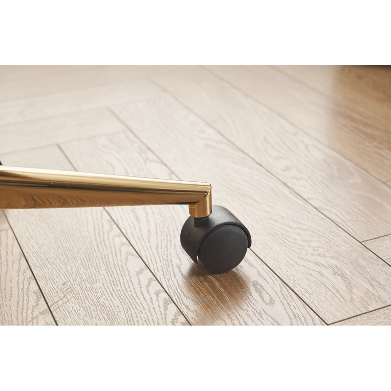 Velvet Fabric 360 Swivel Home Office Chair With Metal Base And Universal Wheels, Pink
