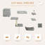 Ensemble de 7 tablettes murales Cat, gris