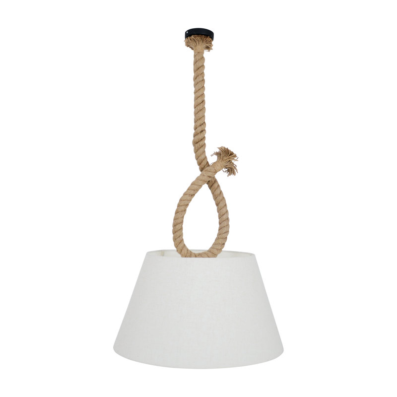 Rope 1 - Light LED Drum Pendant