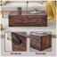 Table basse 39,3 po x 21,7 po x 11,8 po en bois de noyer à grain de bois, table d'appoint de salon luxueuse Fashion Texture Design pour une utilisation multi-scène
