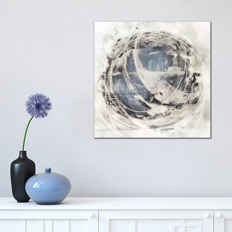 « Orbit rotationnelle II » par Ethan Harper, reproduction d’art, H 18 po x l 18 po x 1,5 po, Toile tendue, Pas de tapis