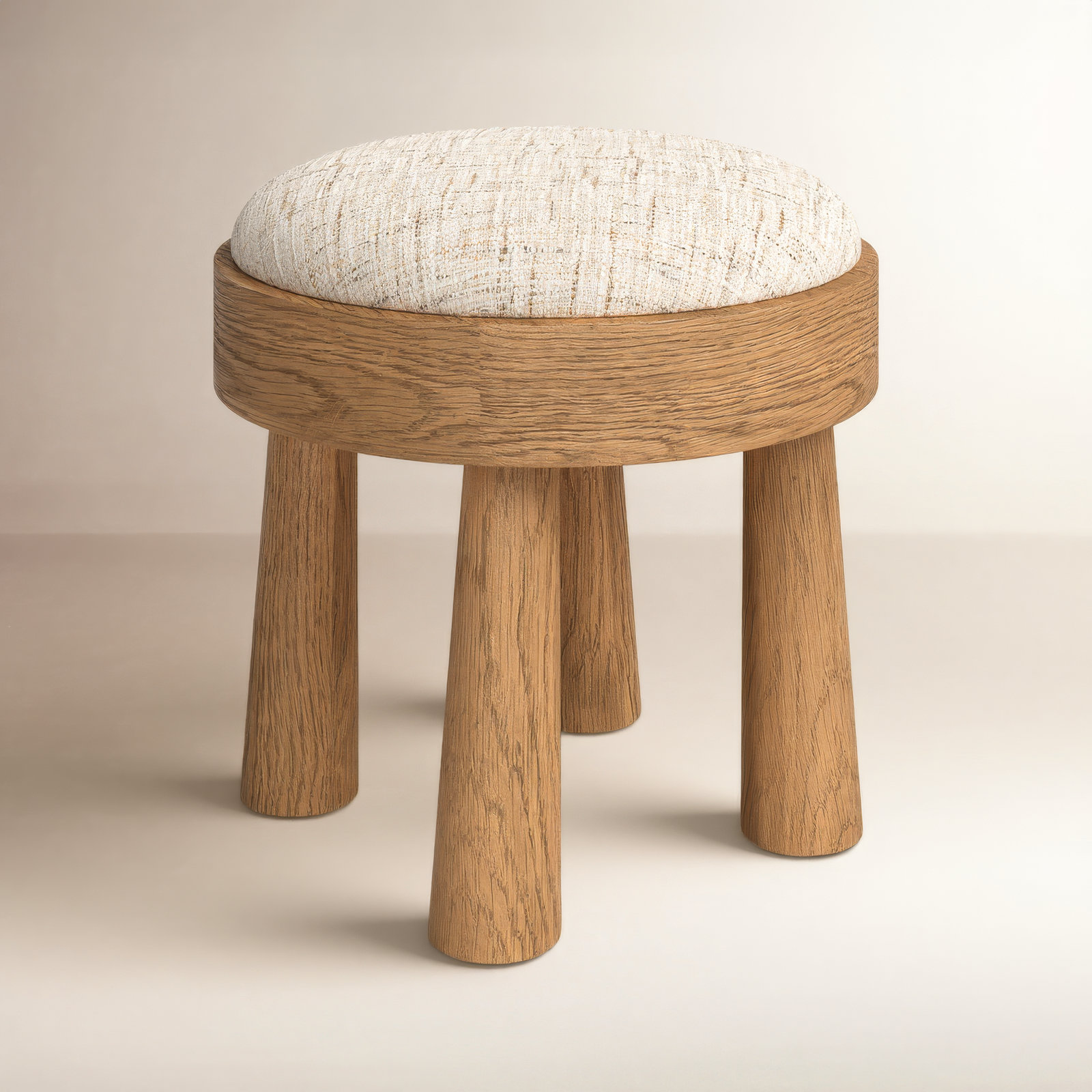 Amren Accent Stool, Ostend Natural, Light Smoked Oak