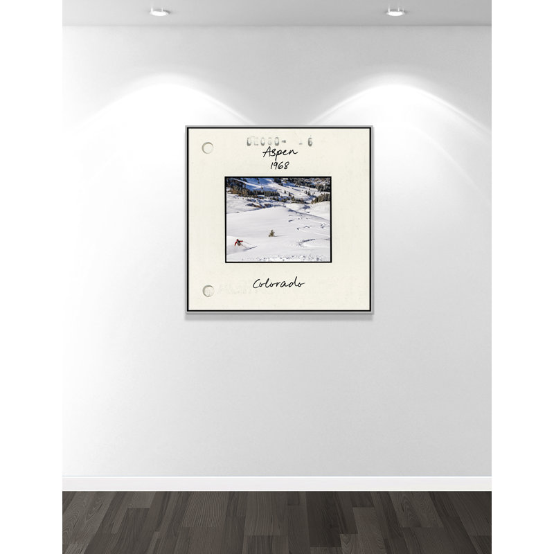 Aspen Print par CAD Designs, 37.5'' W x 37.5'' H, Framed Canvas, Silver Floater