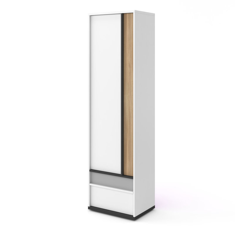 Stancil 1 Door Manufactured Wood Wardrobe