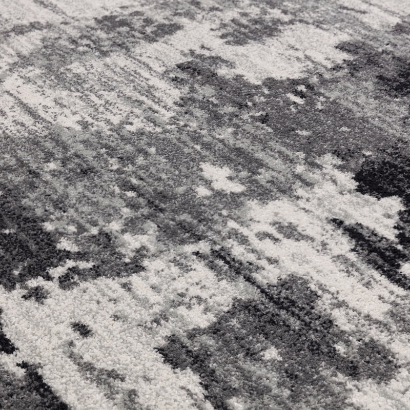 Glosco Abstract Area Rug, Grey, Rectangle 120 x 170cm