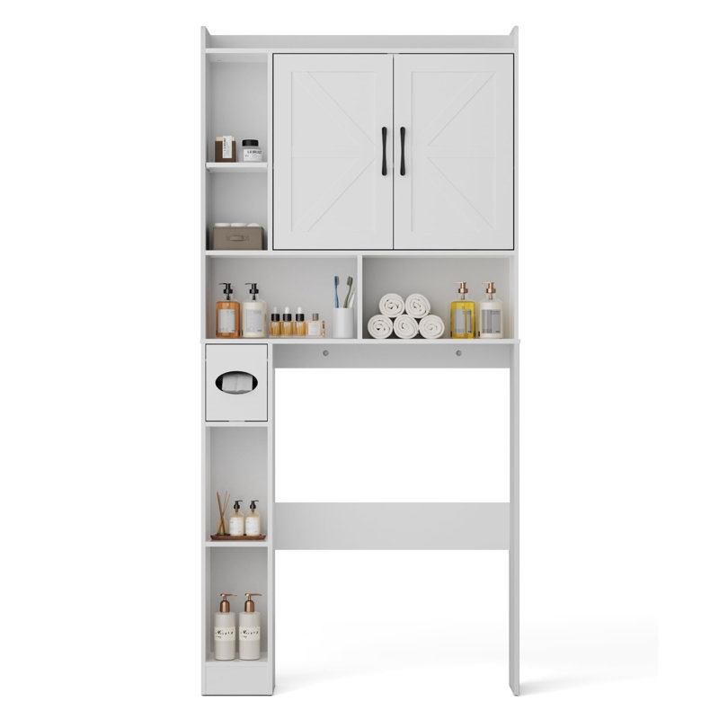 Washing Machine Cabinet with 2 Doors, Versatile Storage Unit