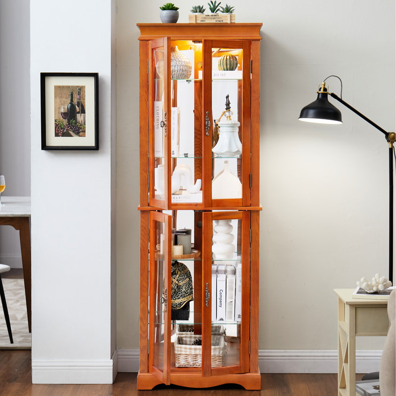 Armoire en bois avec poignée rétro et charnière silencieuse