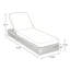 Chaise longue de piscine réglable Kellan, corde tissée et structure en fer avec coussin épais, chaise longue d'extérieur pour la piscine, la plage et la cour-1512806476-1512806475