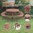 Round Picnic Set with Built-in Stool