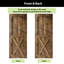 Porte de grange à panneaux en bois peint avec ensemble de quincaillerie d'installation-73160444-73160452