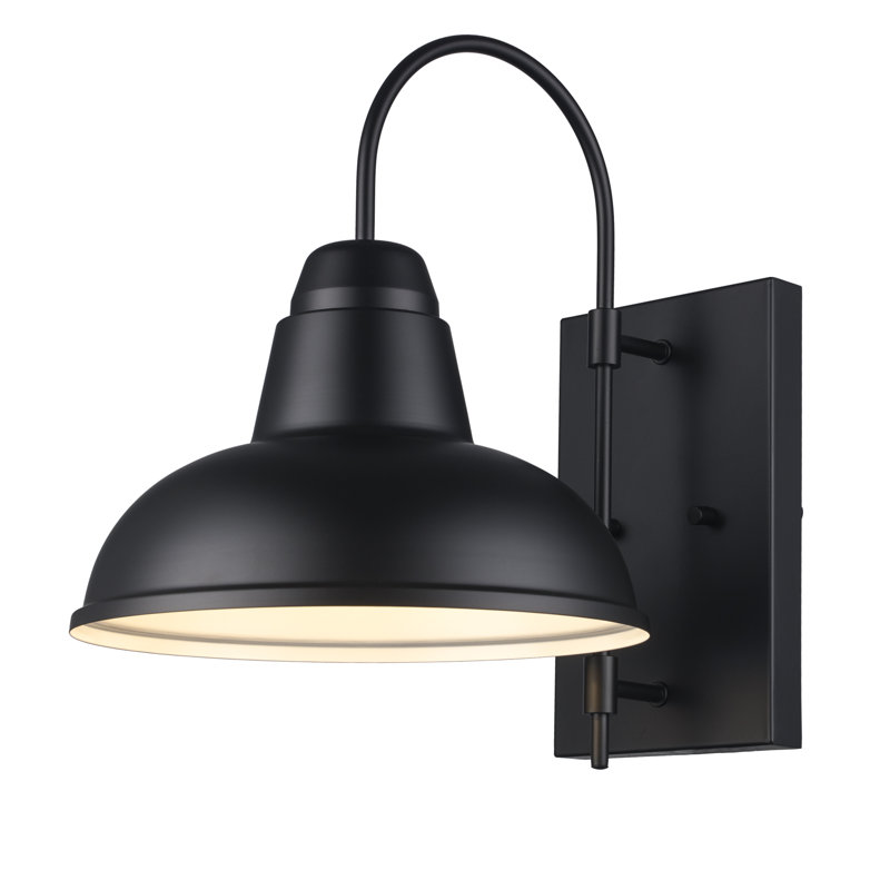 Applique murale en acier Santuci, Noir, H 15 po x l 11 po x P 15,25 po