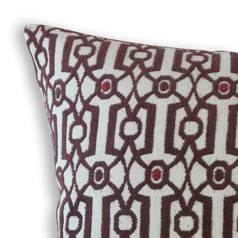 Housse et insert de coussin carré mattalyn and Rennie & rose, 17 po x 17 po, Ivoire/vert