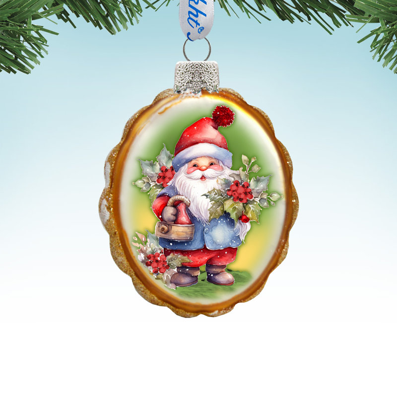 4'' Glass Hanging Figurine Ornament