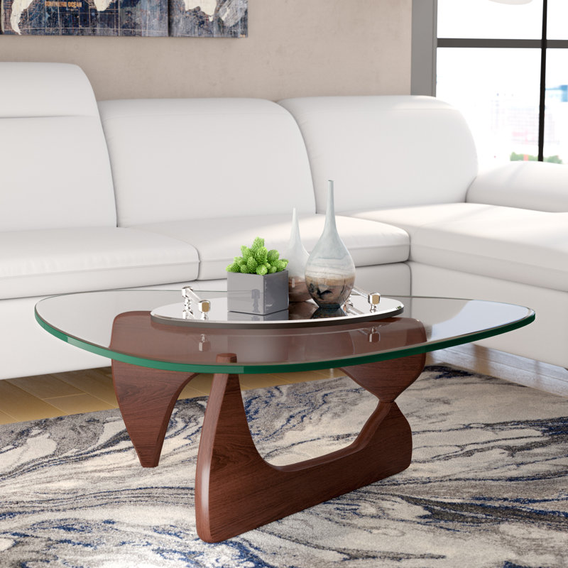 Table basse modern Weiss, Noyer clair