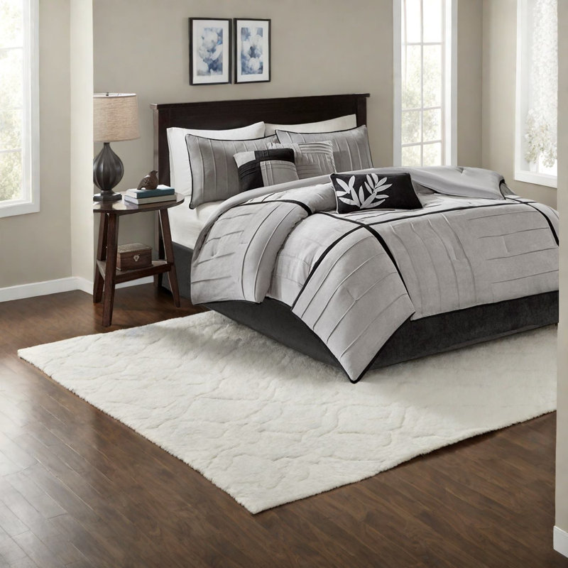 Luxurious Faux Suede Bedding Sets, Polyester, Casual Modern Style