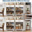 Buffet 29 pouces avec fermoir moderne moderne avec tiroir et tablettes réglables, petite armoire de rangement pour la cuisine, organisateur de bar de salle à manger, blanc