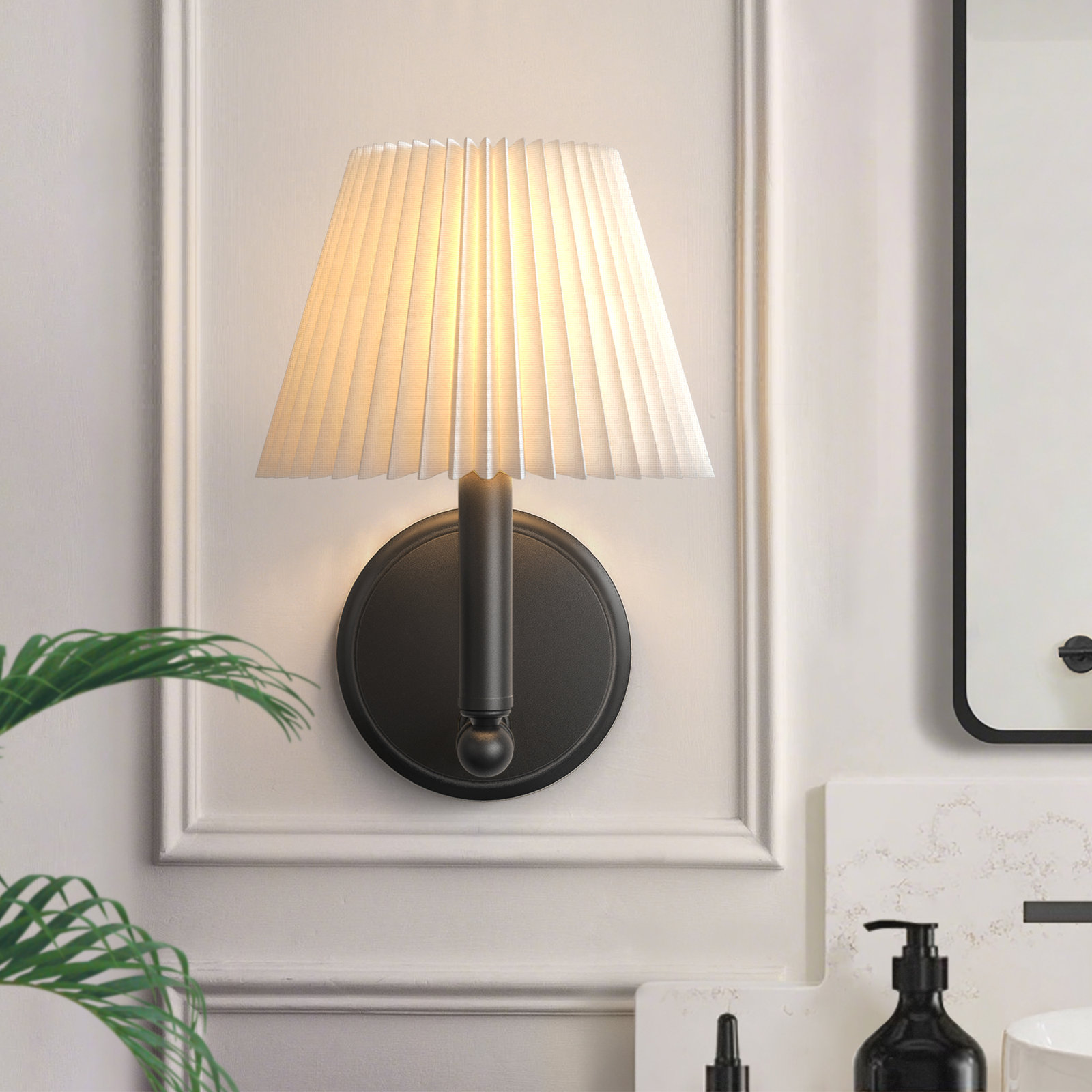 Tiburon Single Light Dimmable Sconce, Matte Black, 1, 10.87" H x 7" W x 8" D