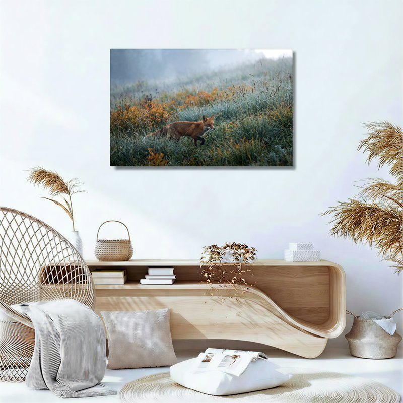 Art mural sur toile, "Renard roux", H 12 po x l 18 po