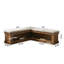 Banc de coin en L pour chaussures avec coussin